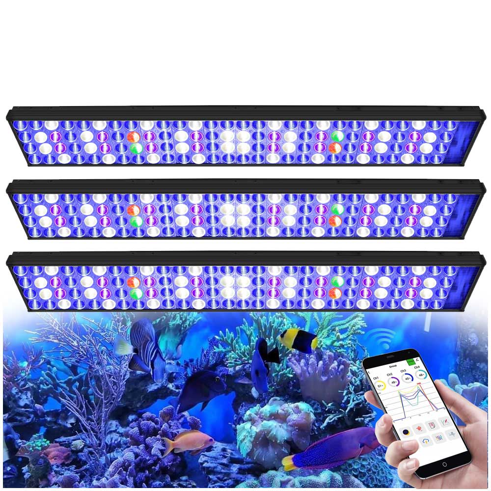 Marine X Aquarium - 3 Lámparas LED para Acuario PopBloom
