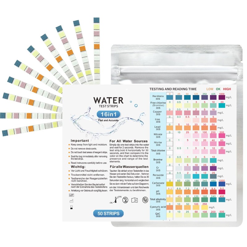 Marine Aquarium Test Kit - Tiras Reactivas para Acuario, Kit de