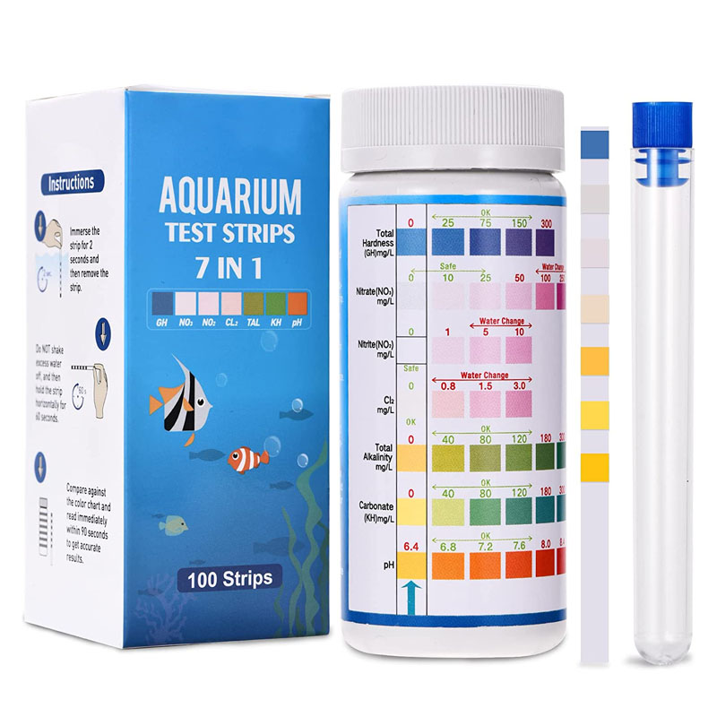Tiras de prueba de acuario 7 e - Marine Aquarium Test Kit reseña y precio
